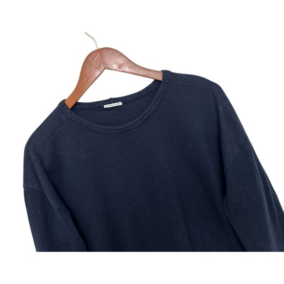 HOME CORE Aquae Sweatshirt Blue Cotton Red Stripe Size Small - Picture 4 of 13